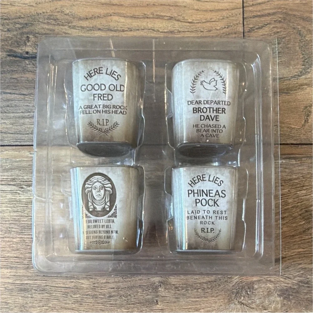Haunted Mansion Inspired Handmade Scented Glitter Candles Set of 4 Halloween